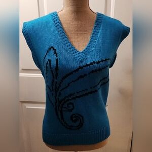 Personal Blue 100% Acrylic Sweater Vest Size S
